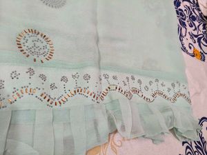 Sky Blue party wear Saree
