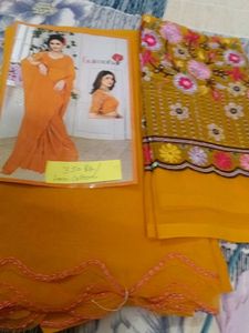 Siffon Saree With Work Blouse