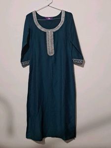 Libas Elegant Blue Embroidered Kurta set