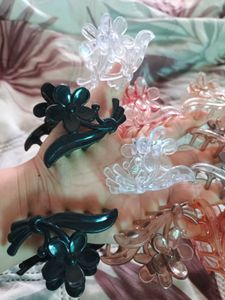 Set of Floral Hair Claw Clips
