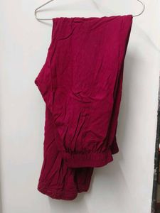 Wine Pure Chikankari Kurta Set