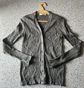 Grey Knitted Cardigan