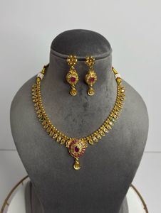 Gold Plated Necklace and Earring Set