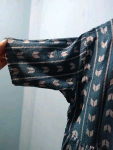 Stylish Teal Printed Kurta