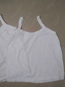 White Cotton Tank Top (Set of 2)