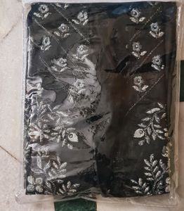 Black Sliver Embroidery Kurta