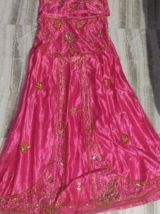 Pink Colour Lehanga Set Work On Net 🤍🤍🤍With Zip