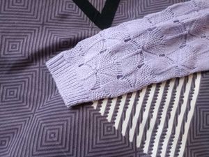 Lilac Cropped Knit Sweater