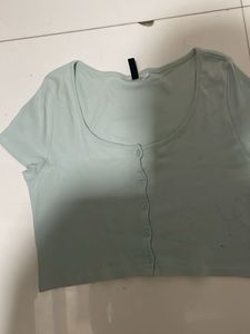 Cute Light Blue Crop Top