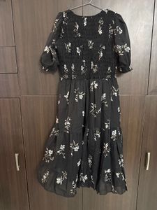 Floral Print Square Neck Puff Sleeve Georget
