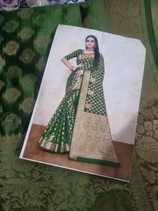 Elegant Green Banarasi Silk Saree