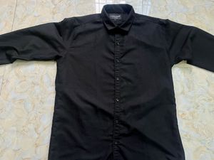 Classic Black Men's Long Sleeve Shirt