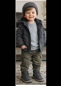 Boys Lace Up Boots (Charcoal Grey)
