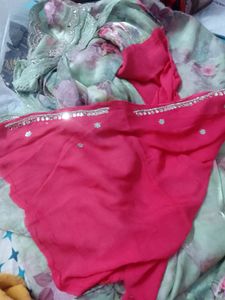 Designer Piece Saree With Original Mirror Work