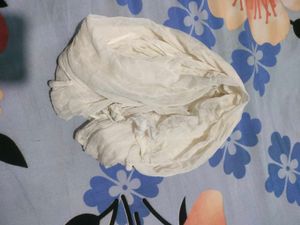 Elegant White Dupatta with Tassels