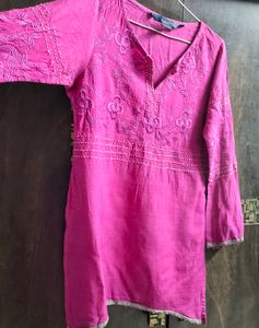 Short Sequenced And Embroidered Kurti
