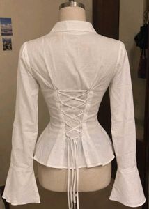Chic White Bell Sleeve shirt