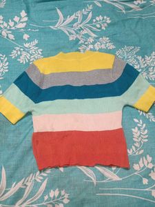 Colorful Striped Knit Top