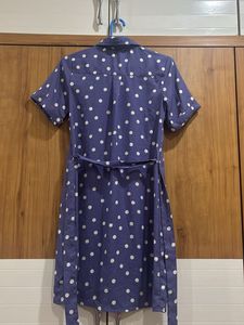 Cute Polka Dot Button-Up Dress