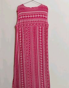 Vibrant Pink Paisley Print Sleeveless Kurta