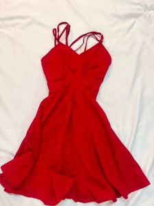 Red Sleeveless Mini Dress