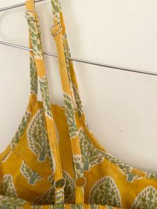 Yellow Printed Bralette Top
