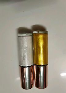 white and golden eyeliner combo