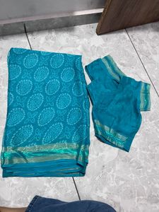 Bandhani Saree with Blouse Piece
