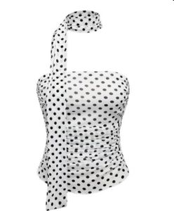 Y2K vintage Polka Dot top with Scarf
