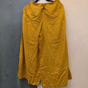 Mustard Yellow Wide Leg Palazzo Pants