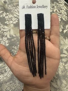 Black Tassel Earrings