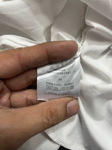 Men's White Embroidered Bee Shirt