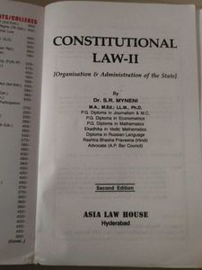 Constitutional Law-II Book by Dr. S. R. Myneni
