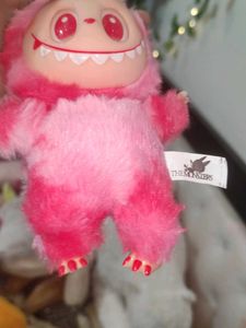 Pink Fluffy Monster labubu Plush Toy