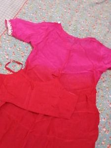 Pink and Red Ombre Kurta