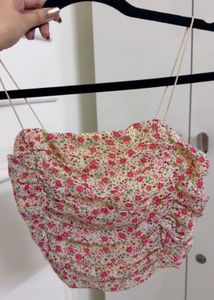 Floral Ruched Cami Top