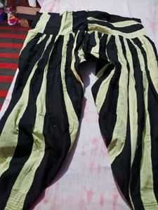 Lime Green Kurta with Black Trim suit set