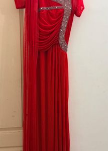 Red party dress