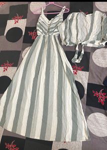 Stylish One Piece Dress With Jacket