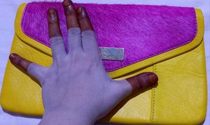 Vibrant Yellow Clutch Bag