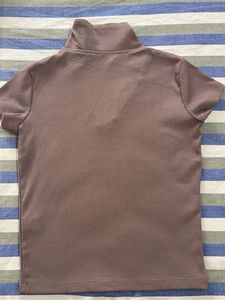 Ribbed Polo crop Top