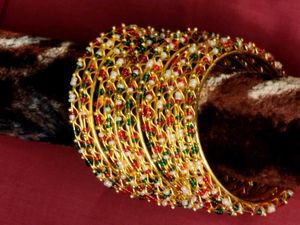 Colorful Beaded Bangles