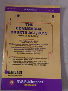 The Commercial Courts Act, 2015 - Bare Act