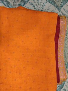 Vibrant Orange Bandhani Saree