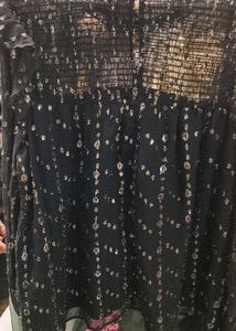 Sparkling Black Tunic Top