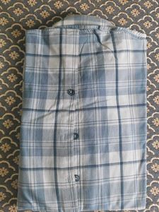 Men's Blue Plaid Shirt