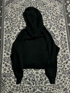 Graphic Print Black Hoodie