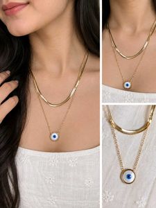 Elegant Double-Layer Evil Eye Necklace 🧿✨