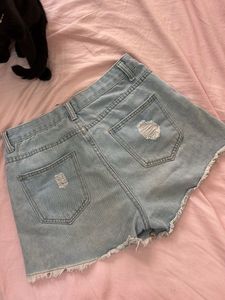 Distressed Denim Shorts