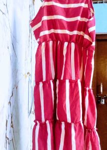 Striped Ruffle Dress